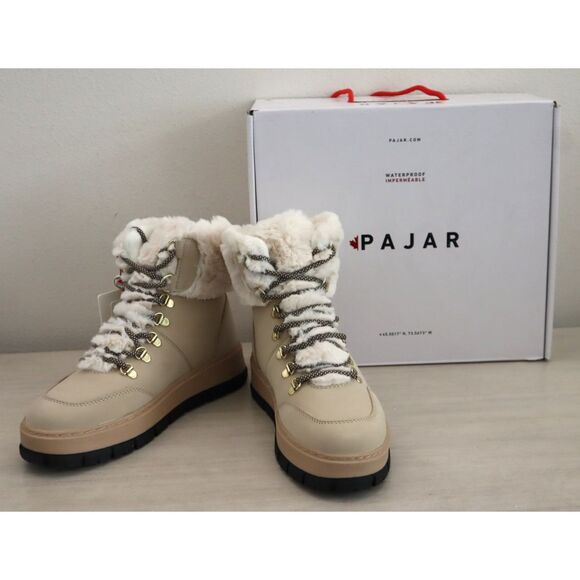 Pajar Women's Sz 9M Sand/Beige Waterproof Nubuck Chalet Fashion Boots - Picture 1 of 11